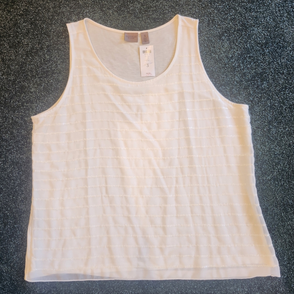 Chics Easywear Women's Ecru Sleeveless Top Or Shell